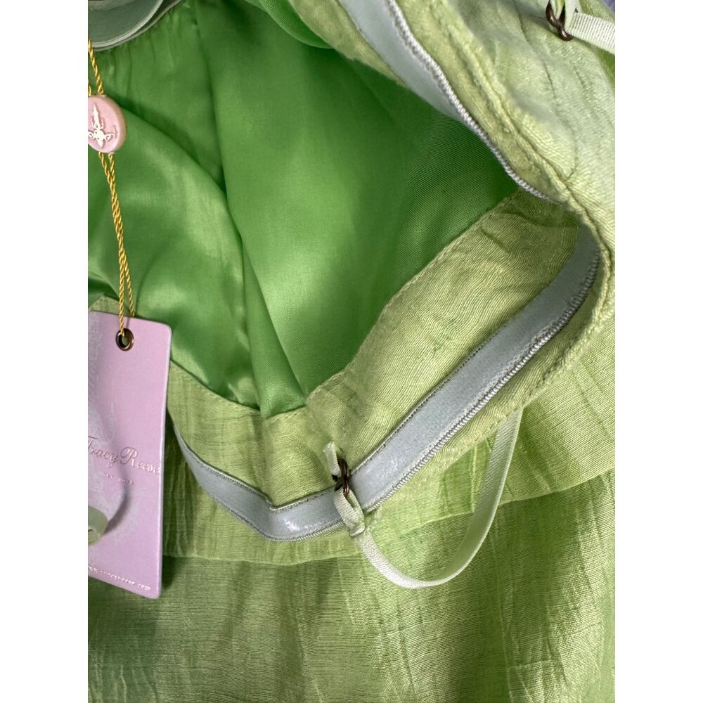 Tracy Reese Jasmine Green Peplum Bustier Dress NWT Size 6 Linen Blend Womens - Picture 15 of 16